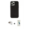 MARSİLYAN™- iPhone 13 Pro Max Kılıf Çekirdek Çizgi - Şeffaf Pasifik Cam Ekran Koruyucu + Pers Alüminyum Kamera Lens - GD