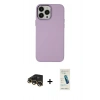 MARSİLYAN™- iPhone 13 Pro Max Kılıf Çekirdek Çizgi - Şeffaf Pasifik Cam Ekran Koruyucu + Raze Metal Kamera Lens - GD