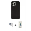 MARSİLYAN™- iPhone 13 Pro Max Kılıf Çekirdek Çizgi - Şeffaf Pasifik Cam Ekran Koruyucu + Pers Alüminyum Kamera Lens - LT