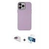 MARSİLYAN™- iPhone 13 Pro Max Kılıf Çekirdek Çizgi - Siyah 3D Antistatik Cam Ekran Koruyucu + Pers Alüminyum Kamera Lens - GI