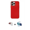 MARSİLYAN™- iPhone 13 Pro Max Kılıf Çekirdek Çizgi - Siyah 3D Antistatik Cam Ekran Koruyucu + Pers Alüminyum Kamera Lens - KI