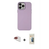 MARSİLYAN™- iPhone 13 Pro Max Kılıf Çekirdek Çizgi - Siyah 6D Mat Seramik Hayalet Nano Ekran Koruyucu + Pers Alüminyum Kamera Lens - KI