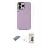 MARSİLYAN™- iPhone 13 Pro Max Kılıf Çekirdek Çizgi - Siyah 6D Mat Seramik Hayalet Nano Ekran Koruyucu + Shine Kamera Lens Koruma Cam - PE