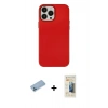 MARSİLYAN™- iPhone 13 Pro Max Kılıf Çekirdek Çizgi - Siyah 6D Mat Seramik Hayalet Nano Ekran Koruyucu + Shine Kamera Lens Koruma Cam - MI