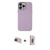 MARSİLYAN™- iPhone 13 Pro Max Kılıf Çekirdek Çizgi - Siyah Bilvis 3D Cam Ekran Koruyucu + Rainbow Kamera Lens Koruma Cam - KI