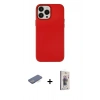 MARSİLYAN™- iPhone 13 Pro Max Kılıf Çekirdek Çizgi - Siyah Bilvis 3D Cam Ekran Koruyucu + Renkli Kamera Lens Koruma Cam - MI