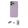MARSİLYAN™- iPhone 13 Pro Max Kılıf Çekirdek Çizgi - Siyah Bilvis 3D Cam Ekran Koruyucu + Sarı Renkli Kamera Lens Koruma Cam
