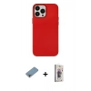 MARSİLYAN™- iPhone 13 Pro Max Kılıf Çekirdek Çizgi - Siyah Bilvis 3D Cam Ekran Koruyucu + Shine Kamera Lens Koruma Cam - GI