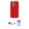 MARSİLYAN™- iPhone 13 Pro Max Kılıf Çekirdek Çizgi - Siyah Bilvis 5in1 3D Magic Cam Ekran Koruyucu + Rainbow Kamera Lens Koruma Cam - KI