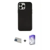 MARSİLYAN™- iPhone 13 Pro Max Kılıf Çekirdek Çizgi - Siyah Bilvis 5in1 3D Magic Cam Ekran Koruyucu + Rainbow Kamera Lens Koruma Cam - MI