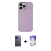 MARSİLYAN™- iPhone 13 Pro Max Kılıf Çekirdek Çizgi - Siyah Bilvis 5in1 3D Magic Cam Ekran Koruyucu + Neon Fosforlu Kamera Lens - MI