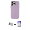 MARSİLYAN™- iPhone 13 Pro Max Kılıf Çekirdek Çizgi - Siyah Bilvis 5in1 3D Magic Cam Ekran Koruyucu + Rainbow Kamera Lens Koruma Cam - MI