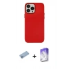 MARSİLYAN™- iPhone 13 Pro Max Kılıf Çekirdek Çizgi - Siyah Bilvis 5in1 3D Magic Cam Ekran Koruyucu + Shine Kamera Lens Koruma Cam - MI