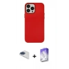 MARSİLYAN™- iPhone 13 Pro Max Kılıf Çekirdek Çizgi - Siyah Bilvis 5in1 3D Magic Cam Ekran Koruyucu + Pers Alüminyum Kamera Lens - LT