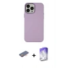 MARSİLYAN™- iPhone 13 Pro Max Kılıf Çekirdek Çizgi - Siyah Bilvis 5in1 3D Magic Cam Ekran Koruyucu + Renkli Kamera Lens Koruma Cam - TU