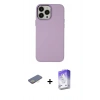 MARSİLYAN™- iPhone 13 Pro Max Kılıf Çekirdek Çizgi - Siyah Bilvis 5in1 3D Magic Cam Ekran Koruyucu + Renkli Kamera Lens Koruma Cam - SI
