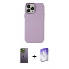 MARSİLYAN™- iPhone 13 Pro Max Kılıf Çekirdek Çizgi - Siyah Bilvis 5in1 3D Magic Cam Ekran Koruyucu + Neon Fosforlu Kamera Lens - YL