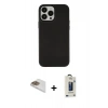 MARSİLYAN™- iPhone 13 Pro Max Kılıf Çekirdek Çizgi - Siyah Bilvis Hayalet Cam Ekran Koruyucu + Pers Alüminyum Kamera Lens - GD