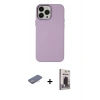 MARSİLYAN™- iPhone 13 Pro Max Kılıf Çekirdek Çizgi - Siyah Bilvis Hayalet Cam Ekran Koruyucu + Renkli Kamera Lens Koruma Cam - PE