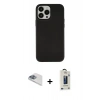 MARSİLYAN™- iPhone 13 Pro Max Kılıf Çekirdek Çizgi - Siyah Bilvis Hayalet Cam Ekran Koruyucu + Pers Alüminyum Kamera Lens - SABE