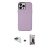 MARSİLYAN™- iPhone 13 Pro Max Kılıf Çekirdek Çizgi - Siyah Bilvis Hayalet Cam Ekran Koruyucu + Pers Alüminyum Kamera Lens - LT