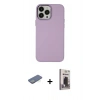 MARSİLYAN™- iPhone 13 Pro Max Kılıf Çekirdek Çizgi - Siyah Bilvis Hayalet Cam Ekran Koruyucu + Renkli Kamera Lens Koruma Cam - YL