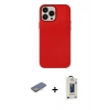 MARSİLYAN™- iPhone 13 Pro Max Kılıf Çekirdek Çizgi - Siyah Bilvis Hayalet Cam Ekran Koruyucu + Renkli Kamera Lens Koruma Cam - SI