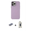 MARSİLYAN™- iPhone 13 Pro Max Kılıf Çekirdek Çizgi - Siyah Bilvis Hayalet Cam Ekran Koruyucu + Renkli Kamera Lens Koruma Cam - SI