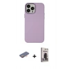 MARSİLYAN™- iPhone 13 Pro Max Kılıf Çekirdek Çizgi - Siyah Bilvis Hayalet Cam Ekran Koruyucu + Renkli Kamera Lens Koruma Cam - TU