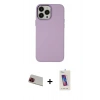 MARSİLYAN™- iPhone 13 Pro Max Kılıf Çekirdek Çizgi - Siyah Joko 5D Cam + Rainbow Kamera Lens Koruma Cam - KI