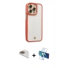 MARSİLYAN™- iPhone 13 Pro Max Kılıf Çekirdek Klasik Serisi - Siyah 3D Antistatik Cam Ekran Koruyucu + Pers Alüminyum Kamera Lens - GD