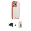 MARSİLYAN™- iPhone 13 Pro Max Kılıf Çekirdek Klasik Serisi - Siyah 6D Mat Seramik Hayalet Nano Ekran Koruyucu + Raze Metal Kamera Lens - GD