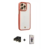 MARSİLYAN™- iPhone 13 Pro Max Kılıf Çekirdek Klasik Serisi - Siyah Bilvis 3D Cam Ekran Koruyucu + Raze Metal Kamera Lens - GD