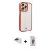 MARSİLYAN™- iPhone 13 Pro Max Kılıf Çekirdek Klasik Serisi - Siyah Bilvis 3D Cam Ekran Koruyucu + Pers Alüminyum Kamera Lens - LT