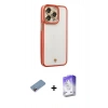 MARSİLYAN™- iPhone 13 Pro Max Kılıf Çekirdek Klasik Serisi - Siyah Bilvis 5in1 3D Magic Cam Ekran Koruyucu + Shine Kamera Lens Koruma Cam - PE