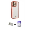 MARSİLYAN™- iPhone 13 Pro Max Kılıf Çekirdek Klasik Serisi - Siyah Bilvis 5in1 3D Magic Cam Ekran Koruyucu + Rainbow Kamera Lens Koruma Cam - REGD