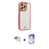 MARSİLYAN™- iPhone 13 Pro Max Kılıf Çekirdek Klasik Serisi - Siyah Bilvis 5in1 3D Magic Cam Ekran Koruyucu + Pers Alüminyum Kamera Lens - SABE