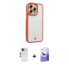 MARSİLYAN™- iPhone 13 Pro Max Kılıf Çekirdek Klasik Serisi - Siyah Bilvis 5in1 5D Magic Hayalet Cam Ekran Koruyucu + Shine Kamera Lens - GD