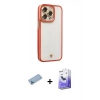 MARSİLYAN™- iPhone 13 Pro Max Kılıf Çekirdek Klasik Serisi - Siyah Bilvis 5in1 5D Magic Hayalet Cam Ekran Koruyucu + Shine Kamera Lens Koruma Cam - MI