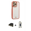 MARSİLYAN™- iPhone 13 Pro Max Kılıf Çekirdek Klasik Serisi - Siyah Bilvis Hayalet Cam Ekran Koruyucu + Raze Metal Kamera Lens - GD