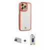 MARSİLYAN™- iPhone 13 Pro Max Kılıf Çekirdek Klasik Serisi - Siyah Bilvis Hayalet Cam Ekran Koruyucu + Rainbow Kamera Lens Koruma Cam - MI