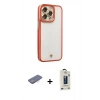 MARSİLYAN™- iPhone 13 Pro Max Kılıf Çekirdek Klasik Serisi - Siyah Bilvis Hayalet Cam Ekran Koruyucu + Renkli Kamera Lens Koruma Cam - PE