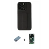 MARSİLYAN™- iPhone 13 Pro Max Kılıf Çekirdek Yansıma - Şeffaf 360 Full Body Arka Koruyucu + Shine Kamera Lens Koruma Cam - GI