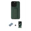 MARSİLYAN™- iPhone 13 Pro Max Kılıf Çekirdek Yansıma - Şeffaf 360 Full Body Arka Koruyucu + Shine Kamera Lens Koruma Cam - GI