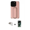 MARSİLYAN™- iPhone 13 Pro Max Kılıf Çekirdek Yansıma - Şeffaf 360 Full Body Arka Koruyucu + Pers Alüminyum Kamera Lens - GD