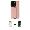 MARSİLYAN™- iPhone 13 Pro Max Kılıf Çekirdek Yansıma - Şeffaf 360 Full Body Arka Koruyucu + Shine Kamera Lens - GD