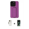 MARSİLYAN™- iPhone 13 Pro Max Kılıf Çekirdek Yansıma - Şeffaf 360 Full Body Arka Koruyucu + Shine Kamera Lens - GD
