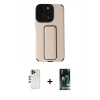 MARSİLYAN™- iPhone 13 Pro Max Kılıf Çekirdek Yansıma - Şeffaf 360 Full Body Arka Koruyucu + Shine Kamera Lens - GD