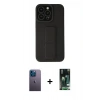 MARSİLYAN™- iPhone 13 Pro Max Kılıf Çekirdek Yansıma - Şeffaf 360 Full Body Arka Koruyucu + Neon Fosforlu Kamera Lens - MI