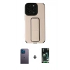 MARSİLYAN™- iPhone 13 Pro Max Kılıf Çekirdek Yansıma - Şeffaf 360 Full Body Arka Koruyucu + Neon Fosforlu Kamera Lens - MI